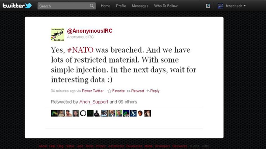 NATO breached by anonymous